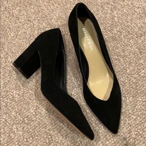 Marc Fisher Chunky Pointy Toe Heel Pumps